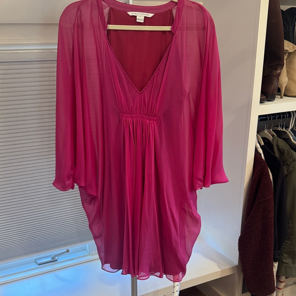 Diane Von Furstenberg Pink Mini Dress